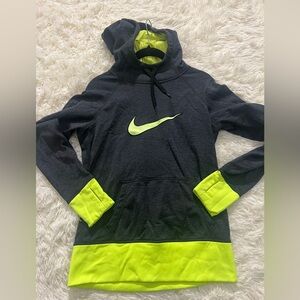 Nike Therma Fit Hoodie Neon Yellow Gray, worn , no major damage, small